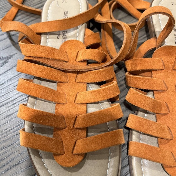 Barbara Barbieri Shoes Women 7.5 Orange Strappy Sandals - Picture 3 of 8